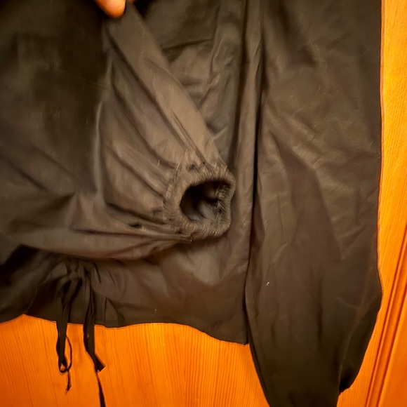 Mango Black Ruched Blouse - Picture 7 of 10